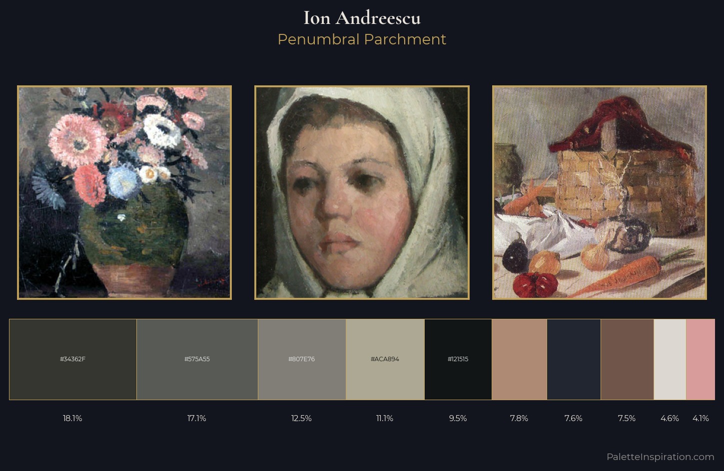 Ion Andreescu Palette 3 — Penumbral Parchment