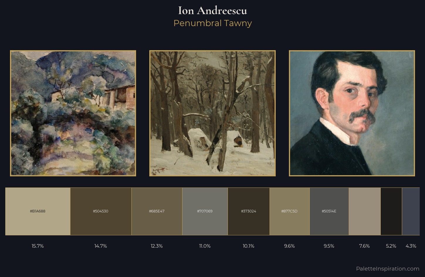 Ion Andreescu Palette 7 — Penumbral Tawny