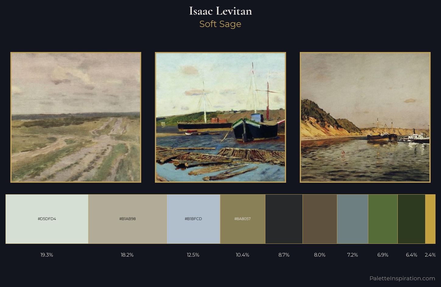 Isaac Levitan Palette 8 — Soft Sage