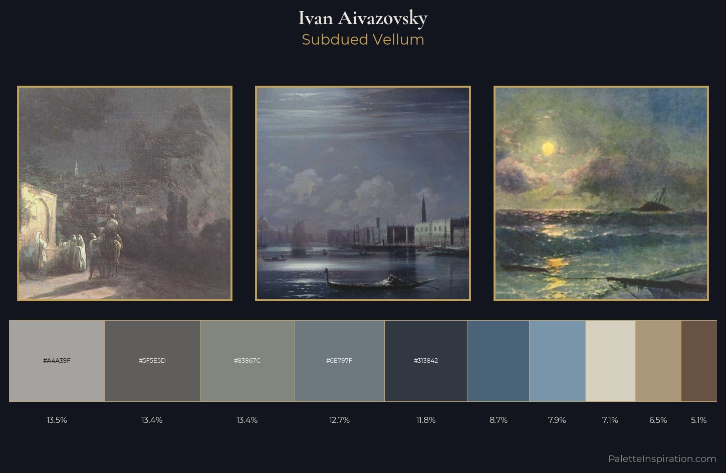 Ivan Aivazovsky Palette 18 — Subdued Vellum