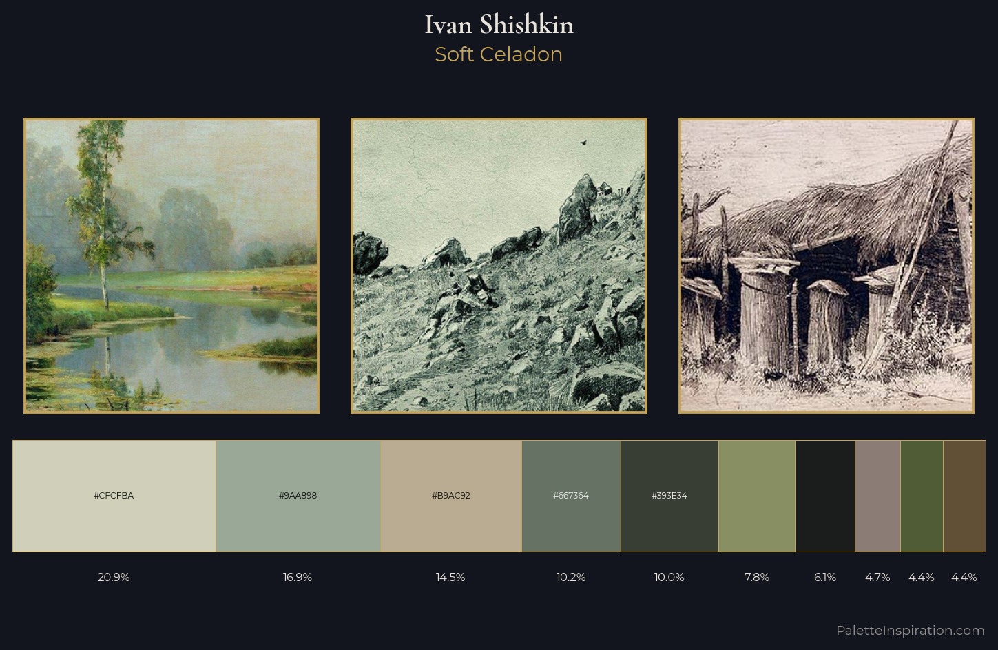 Ivan Shishkin Palette 7 — Soft Celadon