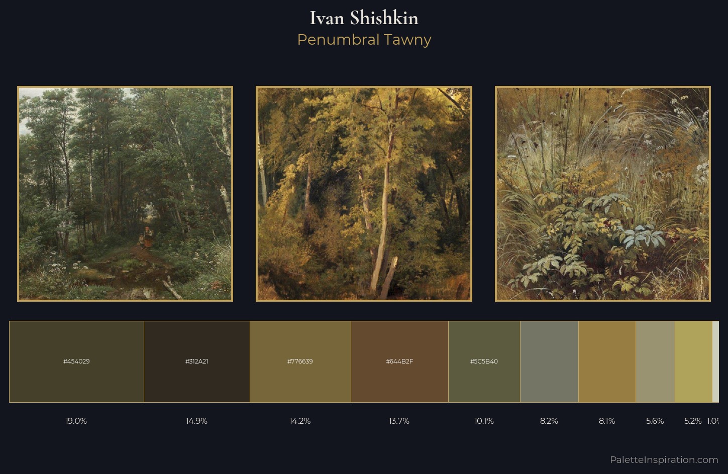 Ivan Shishkin Palette 11 — Penumbral Tawny