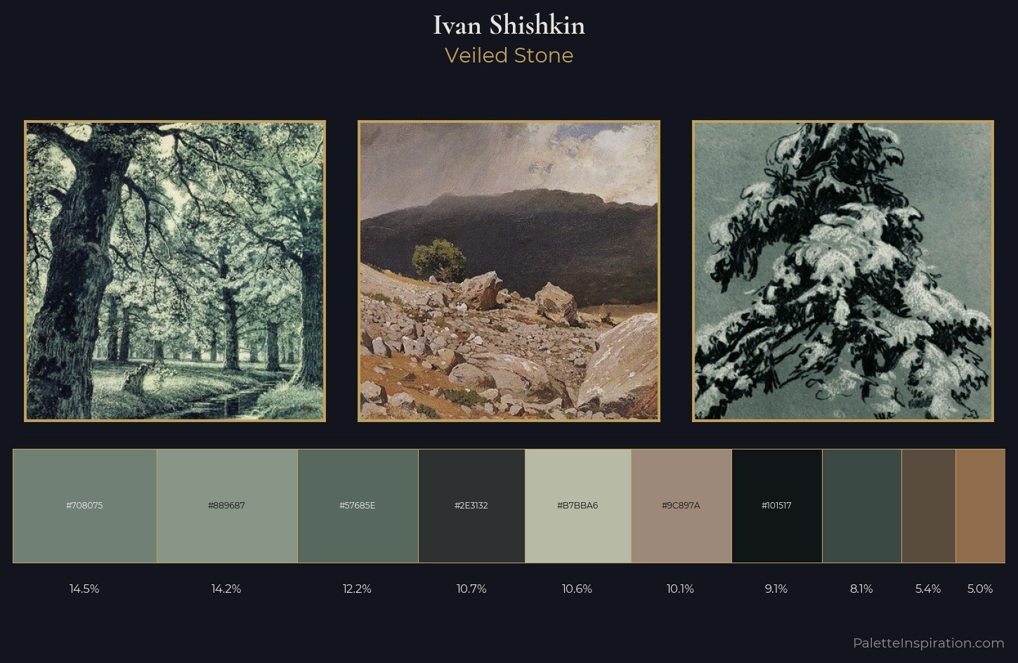 Ivan Shishkin Palette 17 — Veiled Stone
