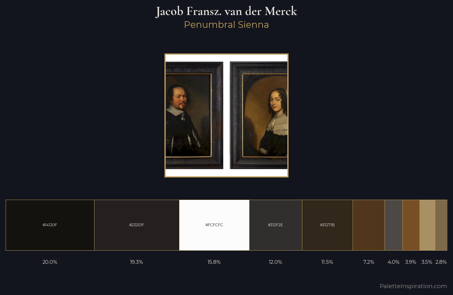 Jacob Fransz. van der Merck Palette 2 — Penumbral Sienna