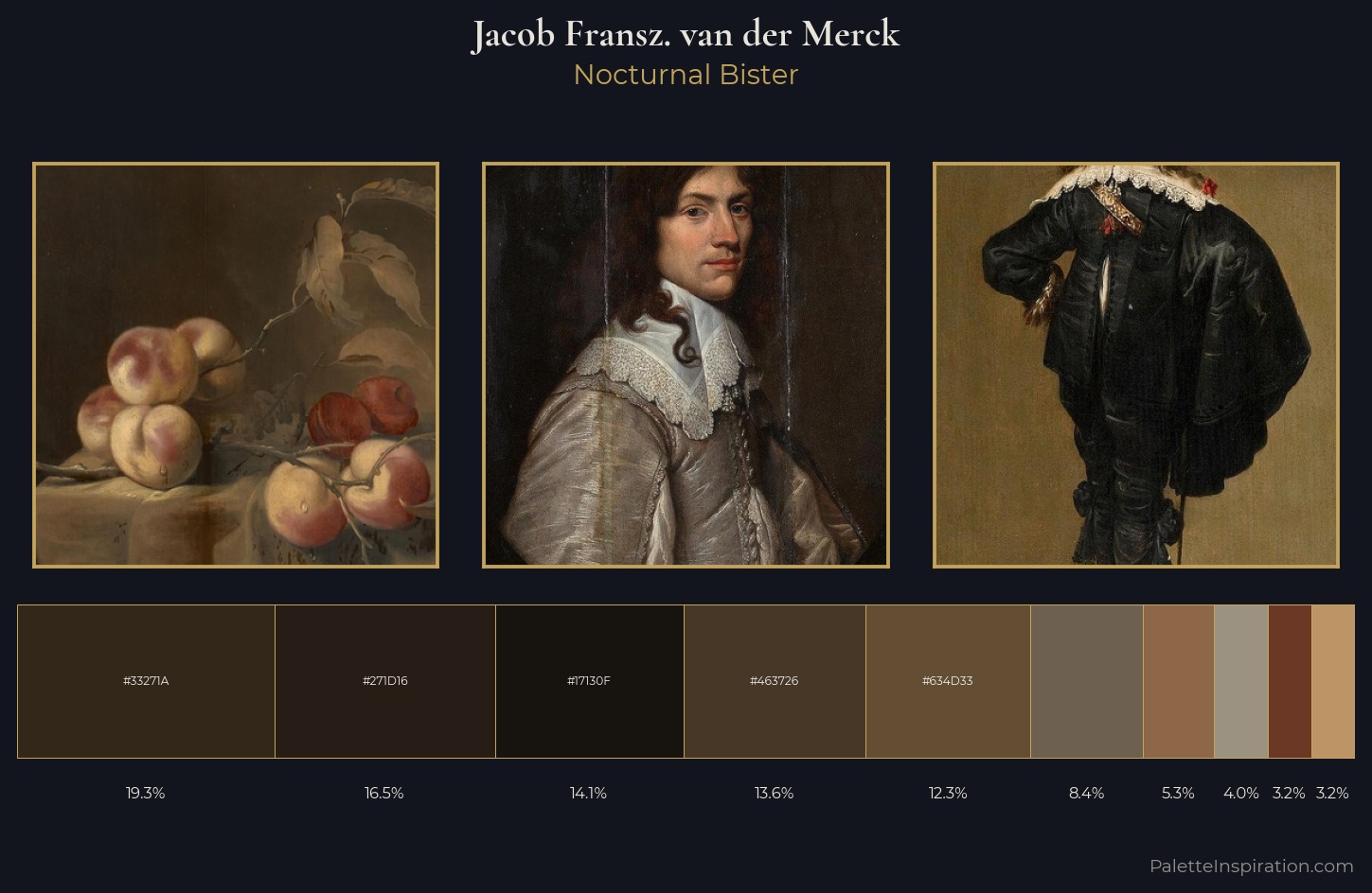 Jacob Fransz. van der Merck Palette 3 — Nocturnal Bister