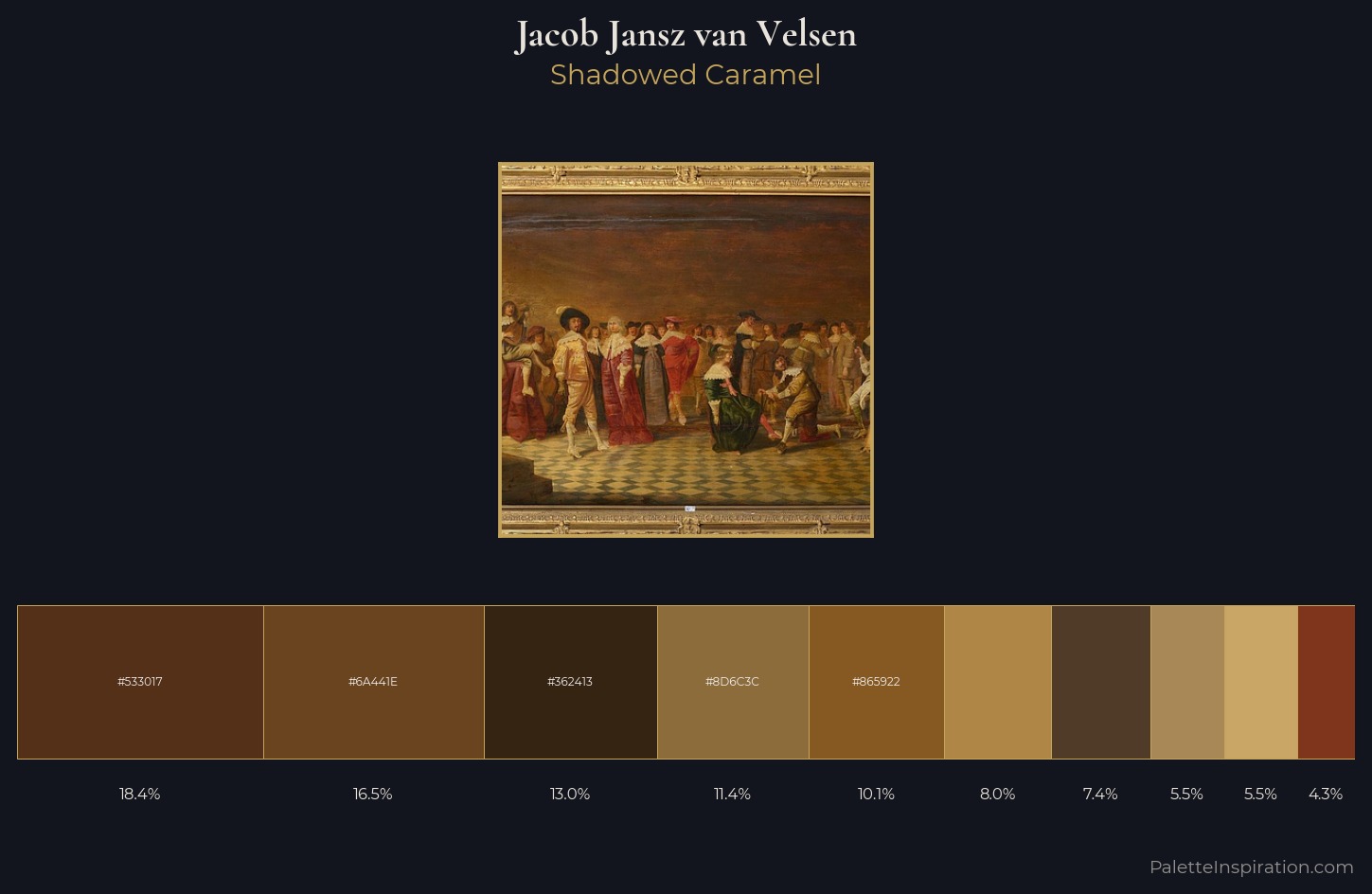 Jacob Jansz van Velsen Palette 4 — Shadowed Caramel