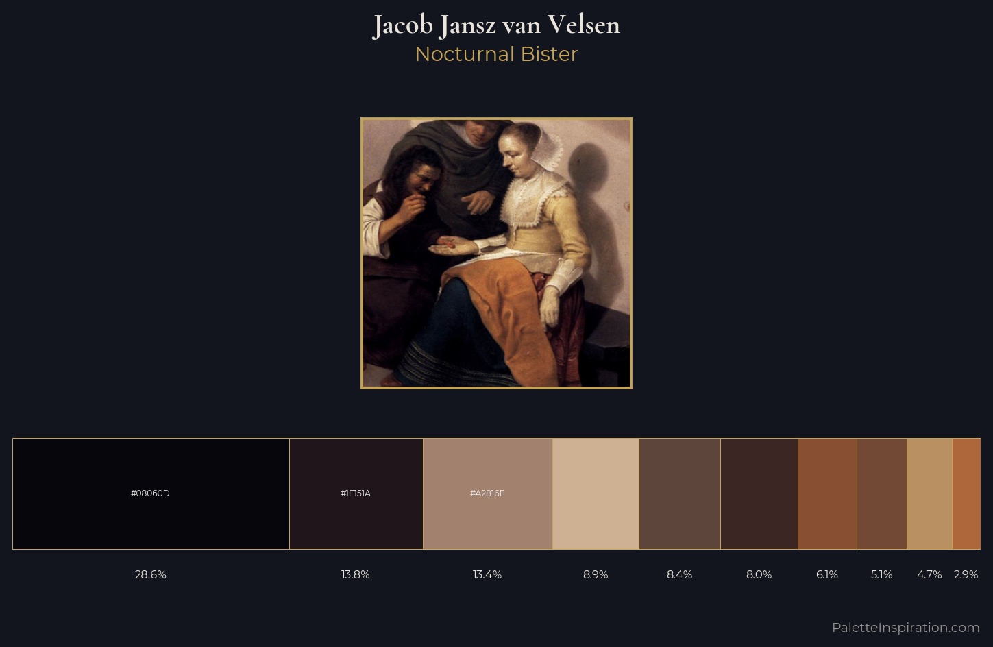 Jacob Jansz van Velsen Palette 5 — Nocturnal Bister