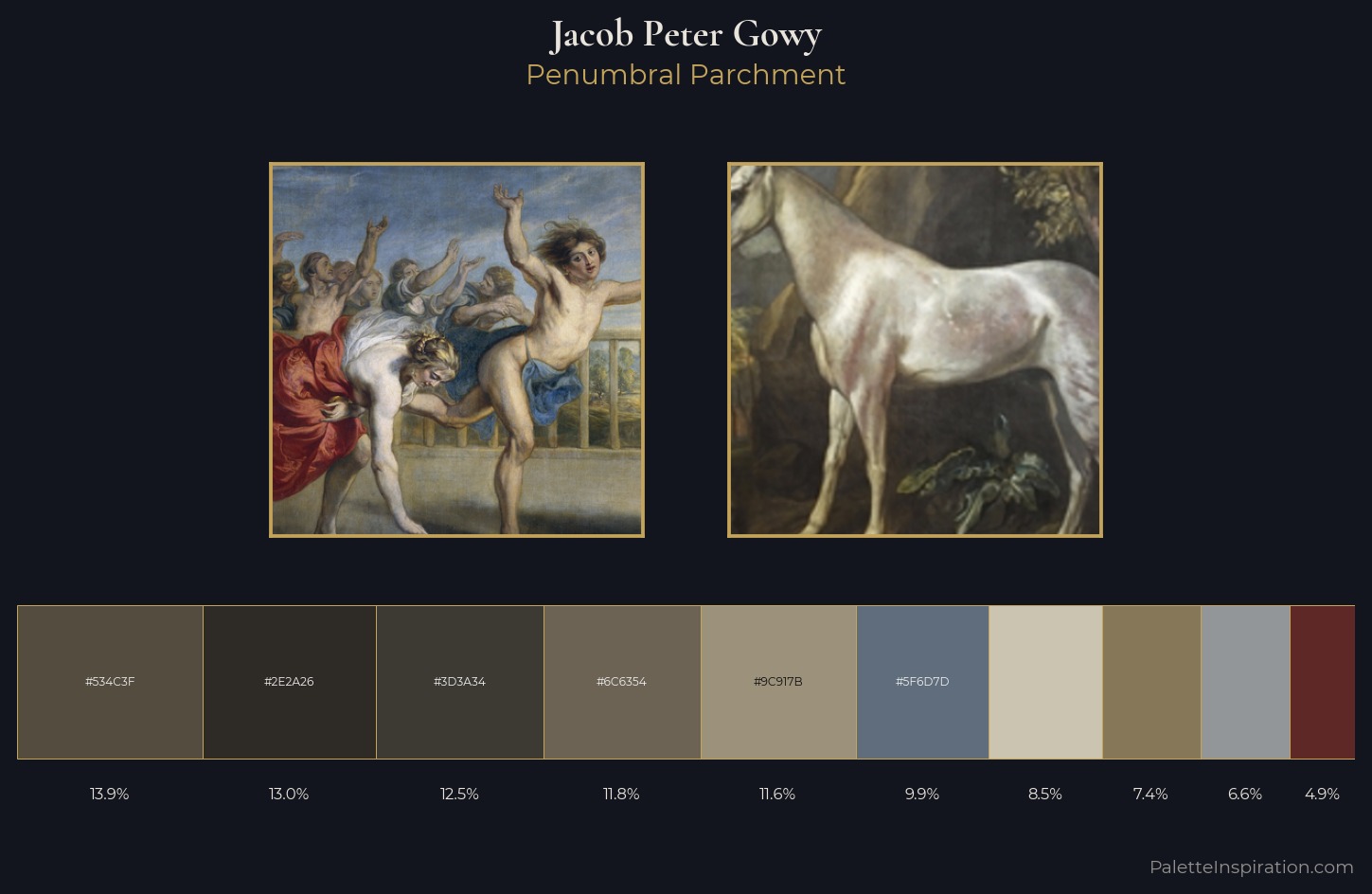 Jacob Peter Gowy Palette 1 — Penumbral Parchment