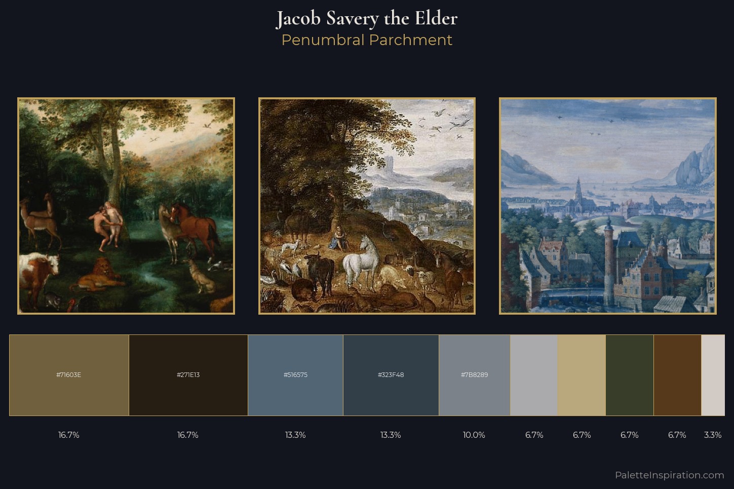 Jacob Savery the Elder Master Palette — Penumbral Parchment