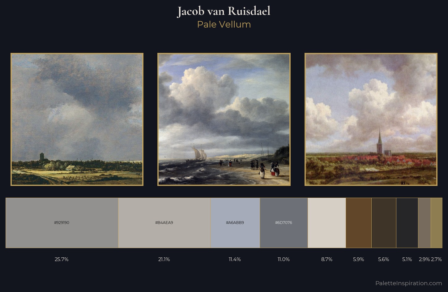 Jacob van Ruisdael Palette 3 — Pale Vellum
