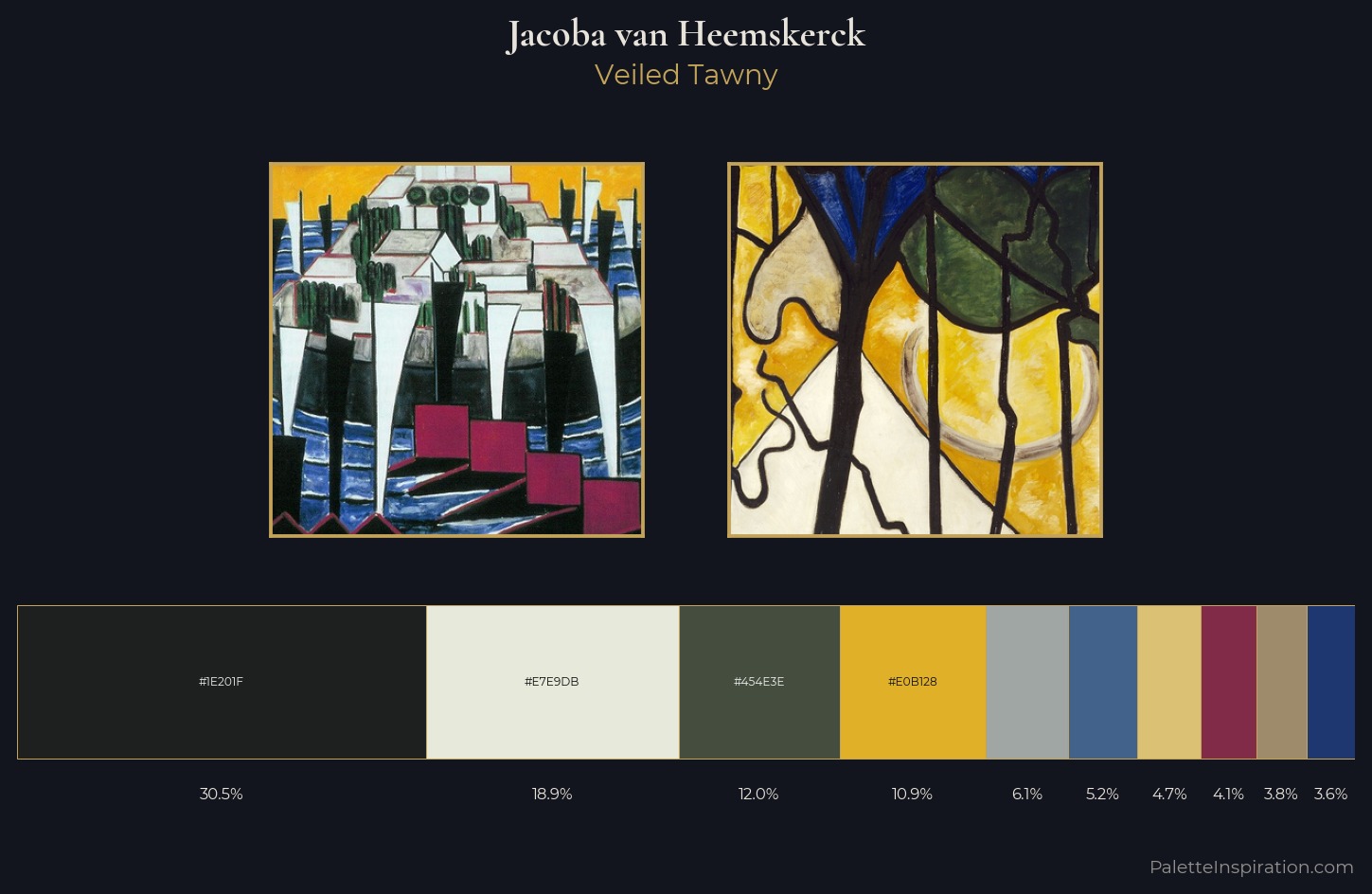 Jacoba van Heemskerck Palette 1 — Veiled Tawny