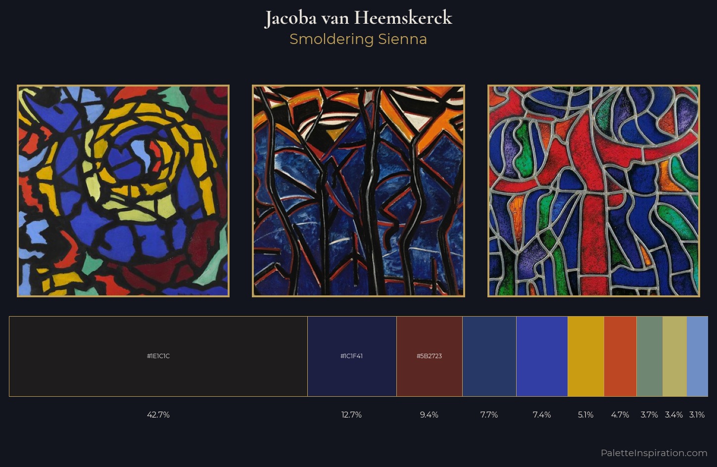 Jacoba van Heemskerck Palette 5 — Smoldering Sienna