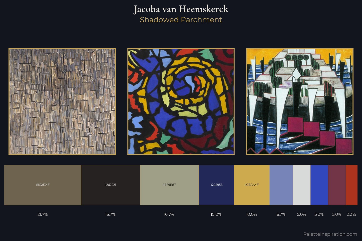 Jacoba van Heemskerck Master Palette — Shadowed Parchment