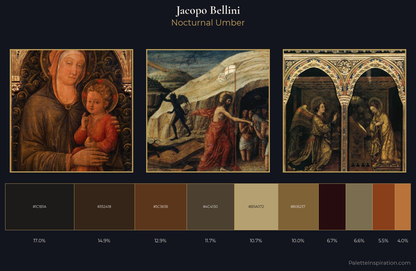 Jacopo Bellini Palette 6 — Nocturnal Umber