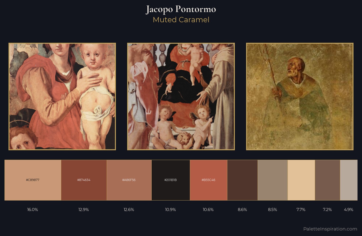 Jacopo Pontormo Palette 3 — Muted Caramel