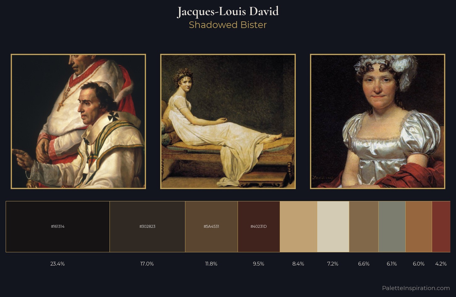 Jacques-Louis David Palette 8 — Shadowed Bister
