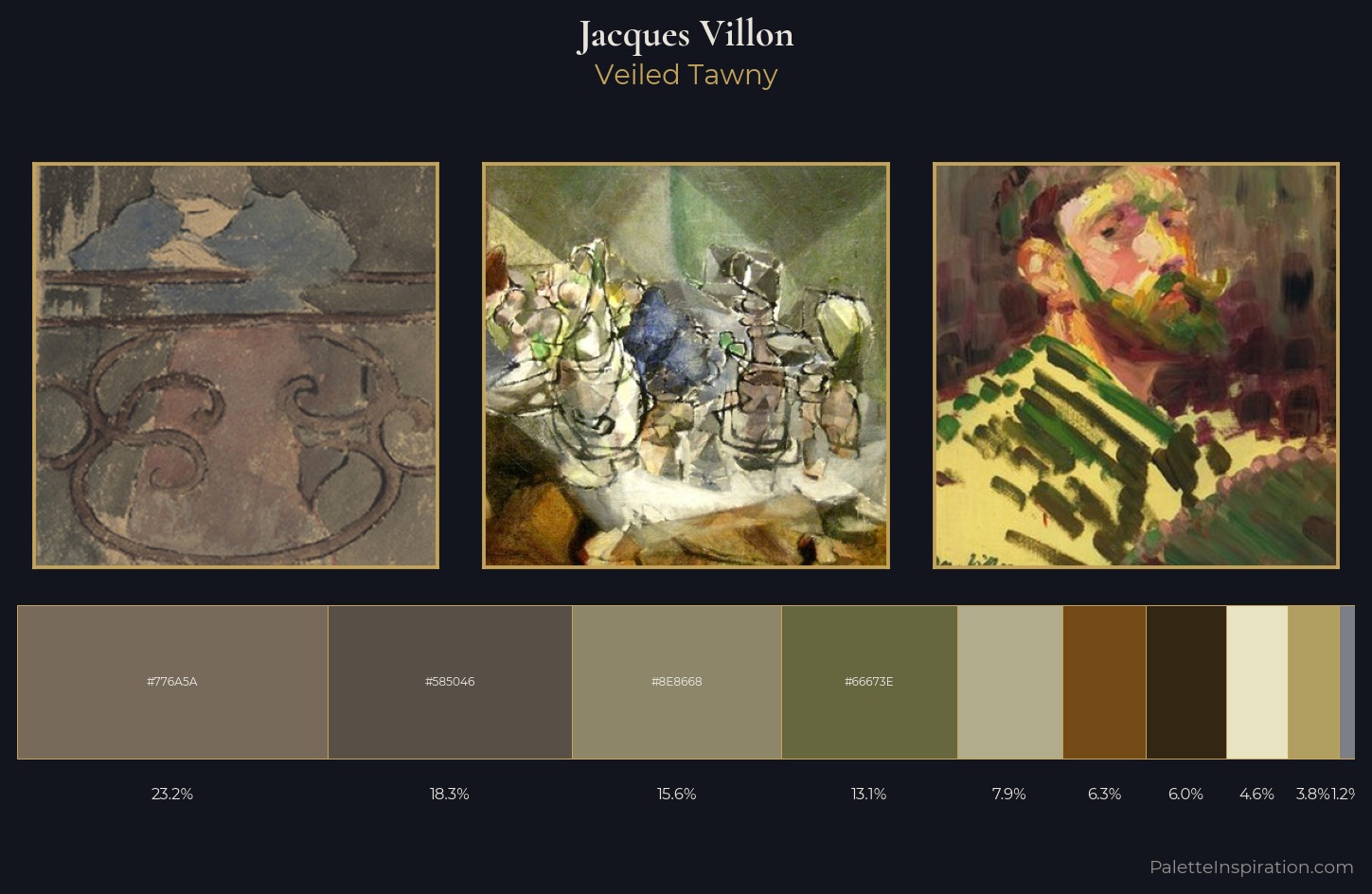 Jacques Villon Palette 3 — Veiled Tawny