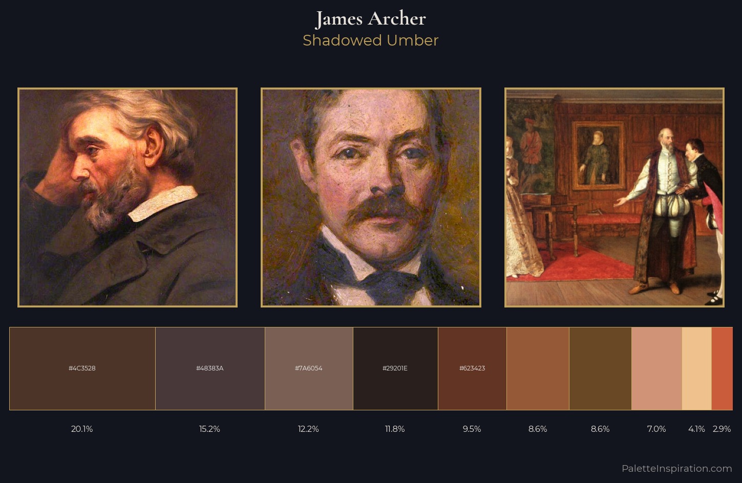 James Archer Palette 4 — Shadowed Umber