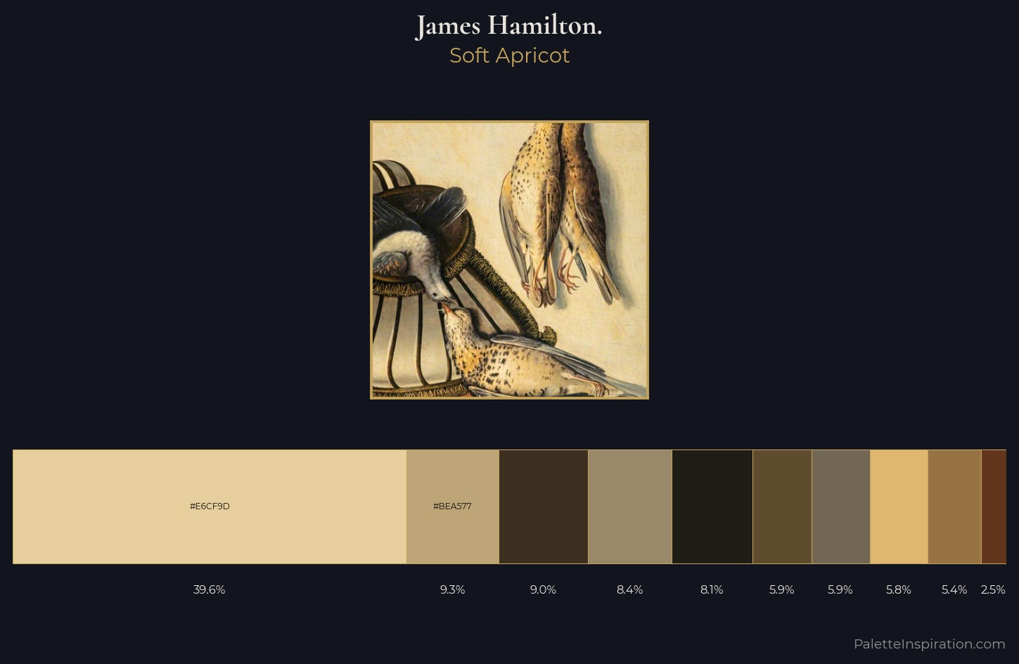 James Hamilton. Palette 1 — Soft Apricot