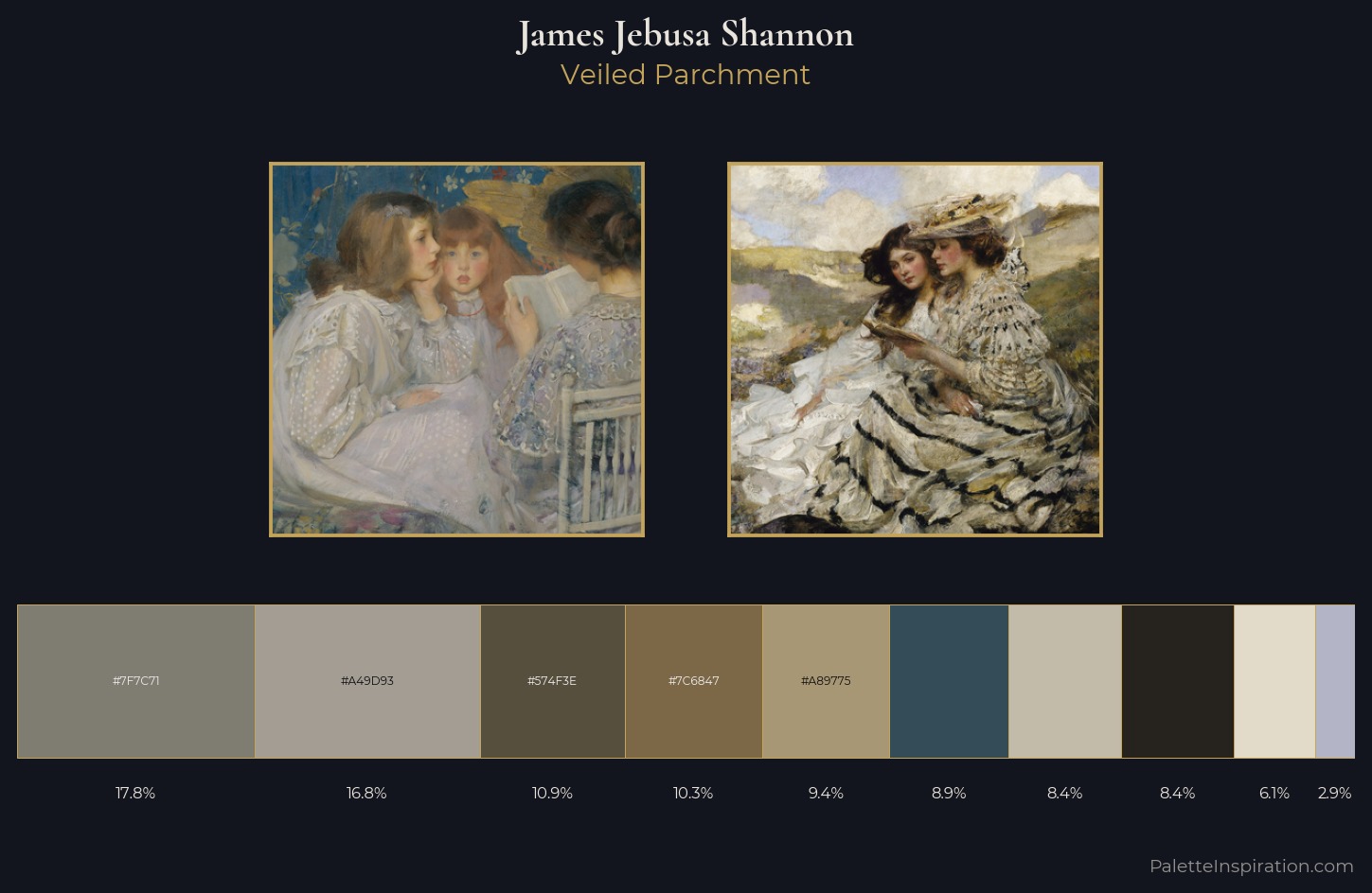 James Jebusa Shannon Palette 1 — Veiled Parchment