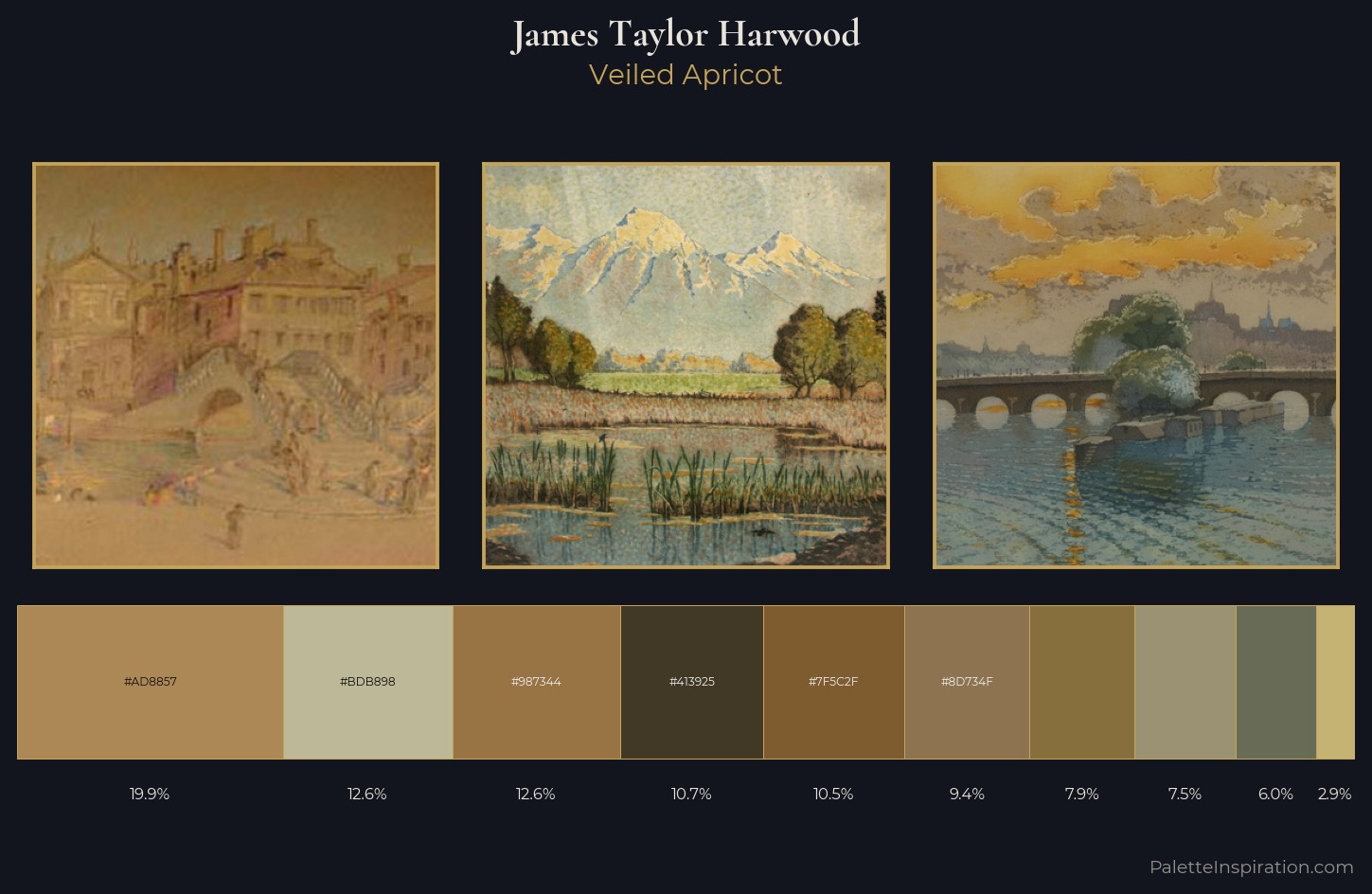 James Taylor Harwood Palette 3 — Veiled Apricot