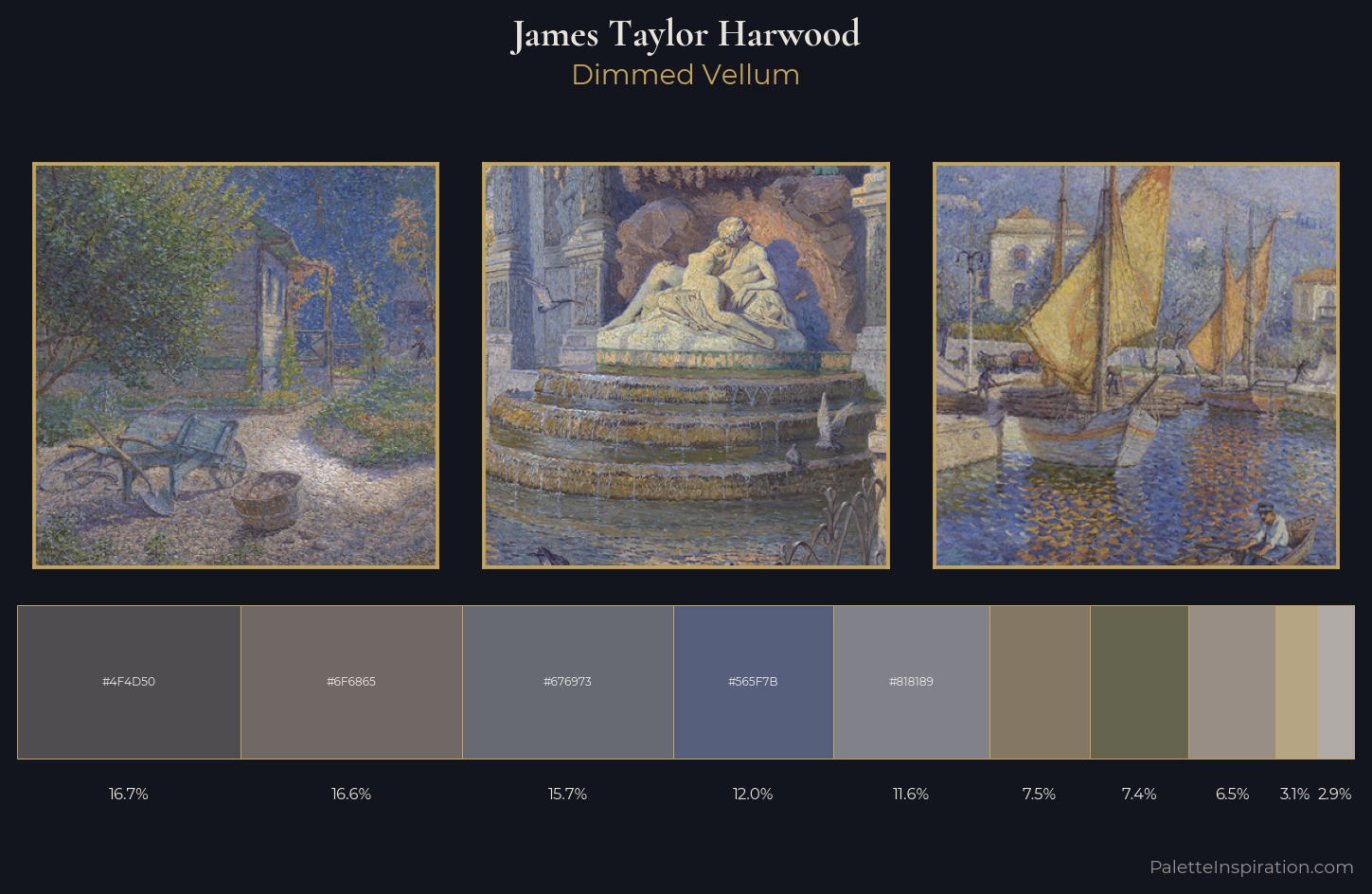 James Taylor Harwood Palette 4 — Dimmed Vellum