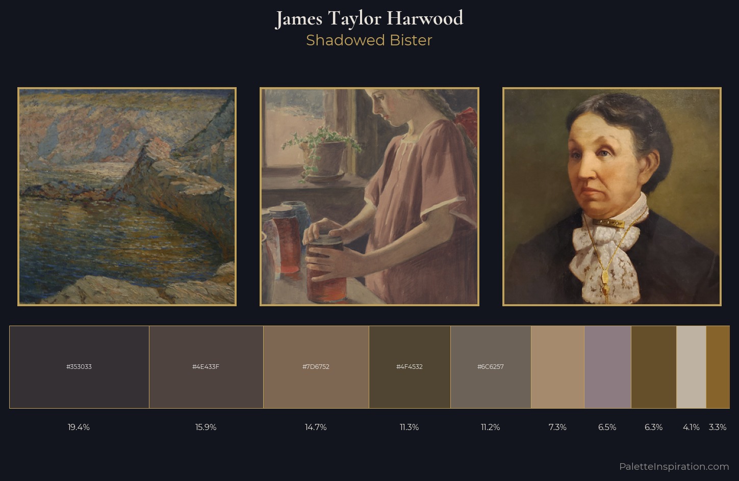 James Taylor Harwood Palette 5 — Shadowed Bister