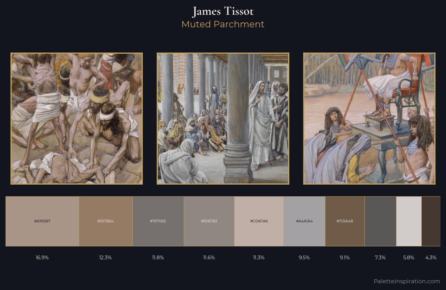 James Tissot Palette 4 — Muted Parchment