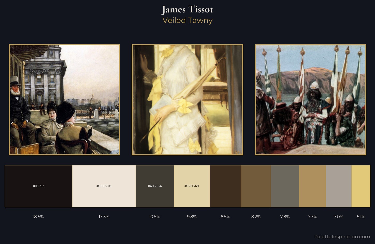 James Tissot Palette 5 — Veiled Tawny