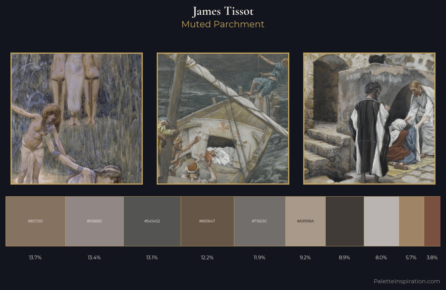 James Tissot Palette 10 — Muted Parchment