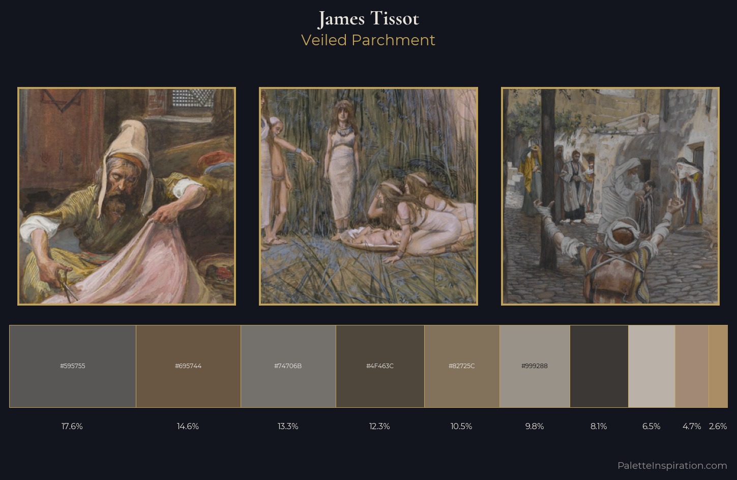 James Tissot Palette 11 — Veiled Parchment