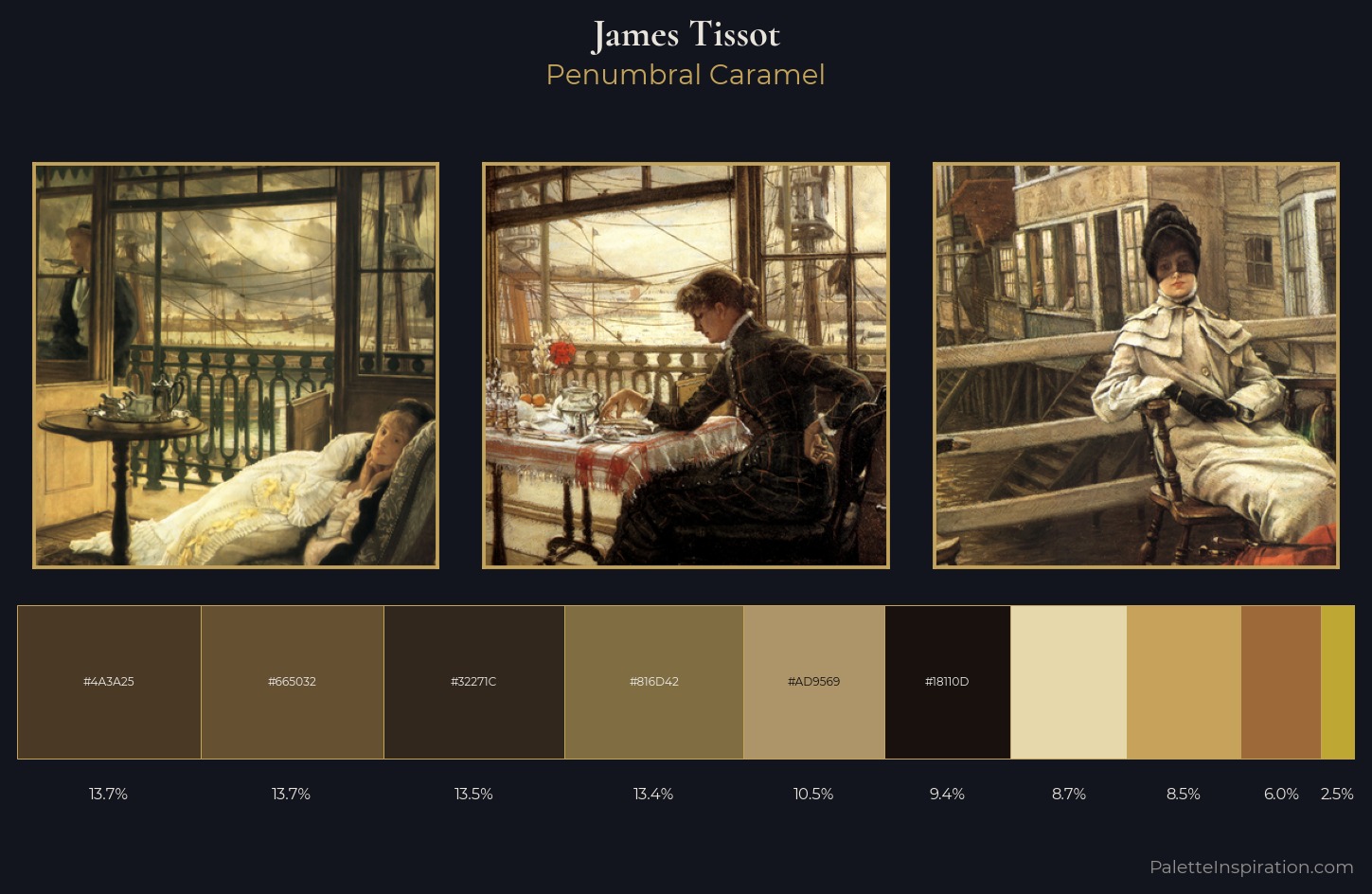 James Tissot Palette 13 — Penumbral Caramel
