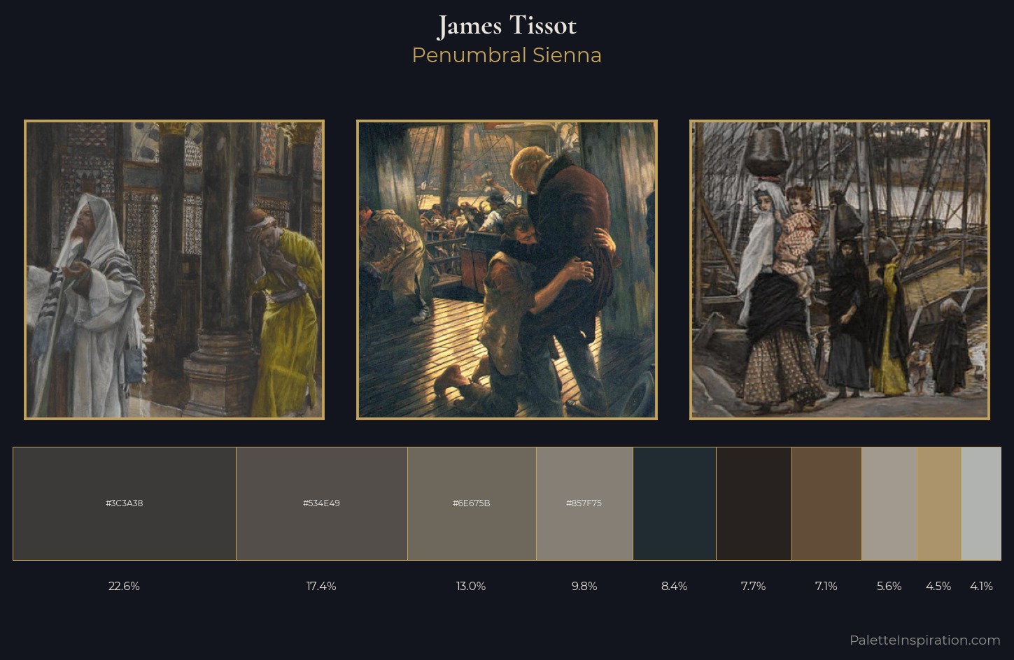 James Tissot Palette 16 — Penumbral Sienna