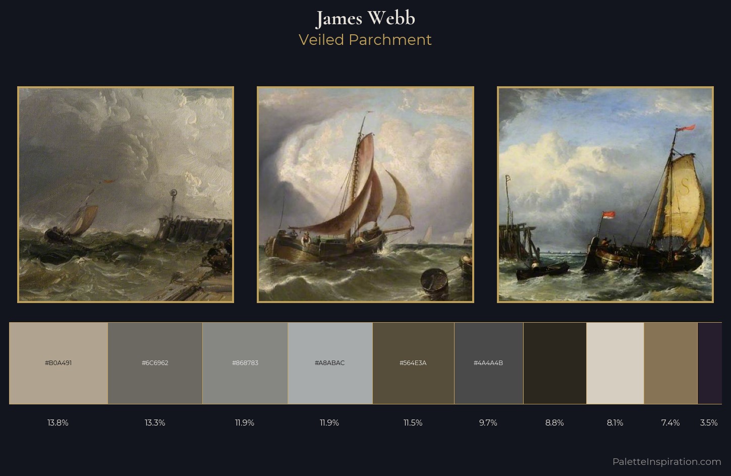 James Webb Palette 11 — Veiled Parchment