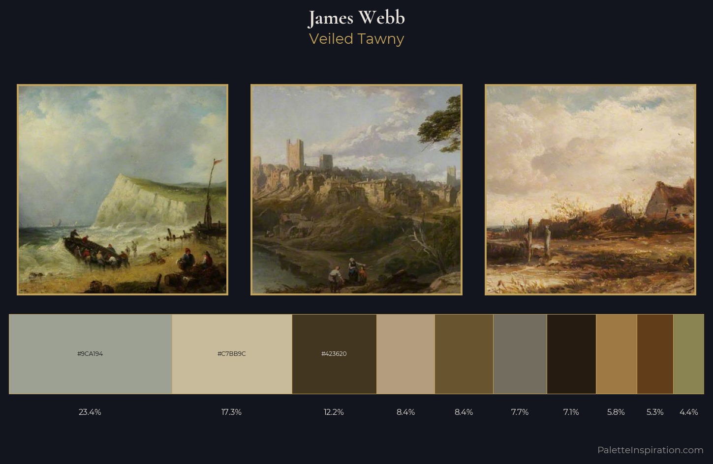 James Webb Palette 12 — Veiled Tawny