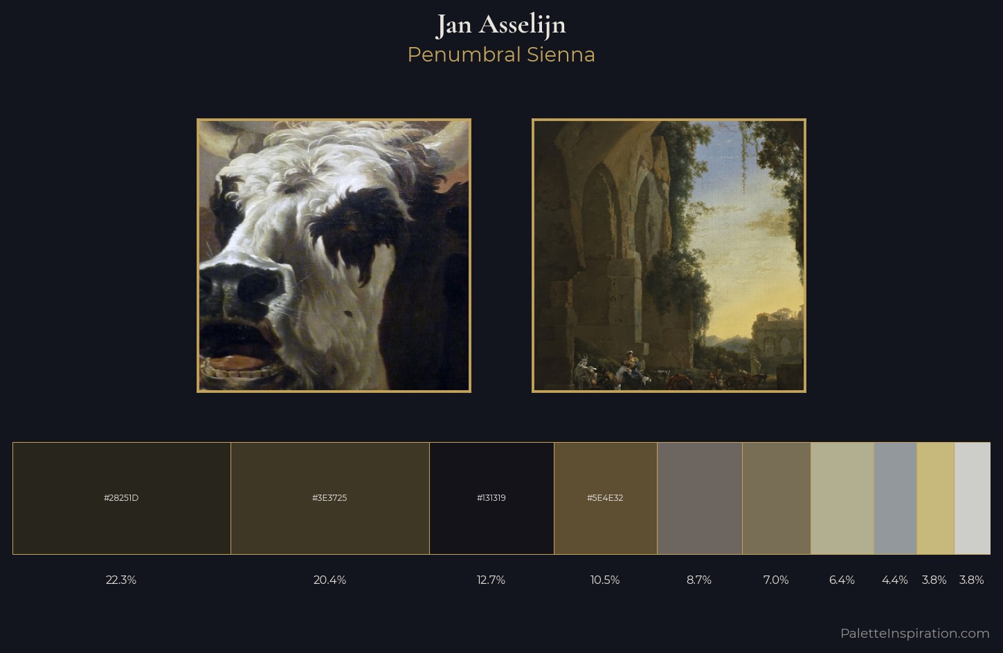 Jan Asselijn Palette 2 — Penumbral Sienna