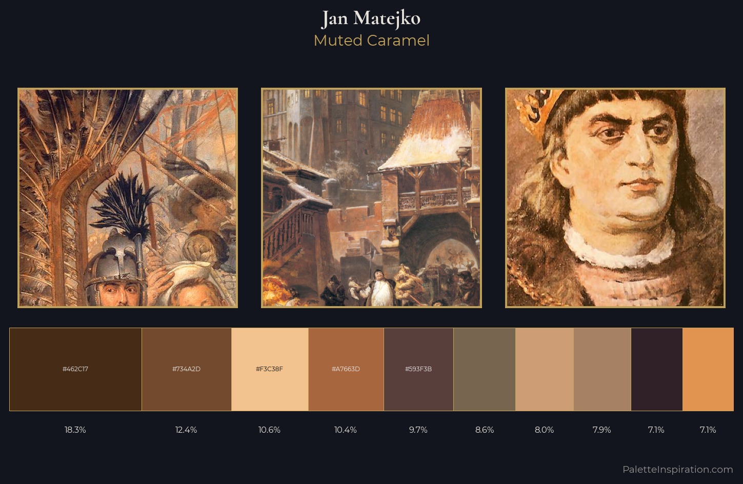 Jan Matejko Palette 10 — Muted Caramel
