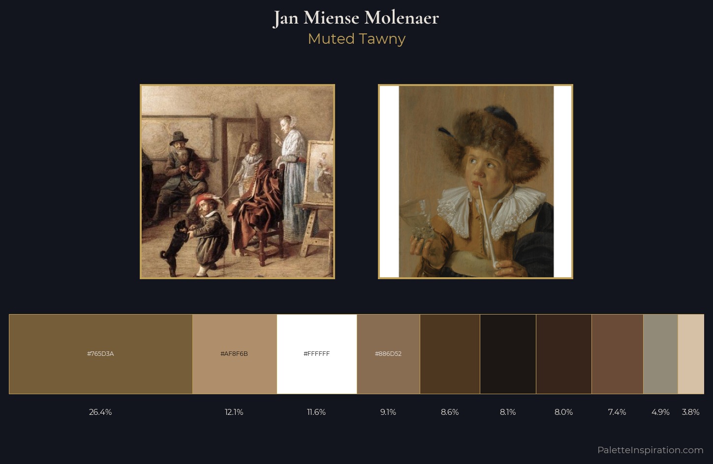 Jan Miense Molenaer Palette 3 — Muted Tawny