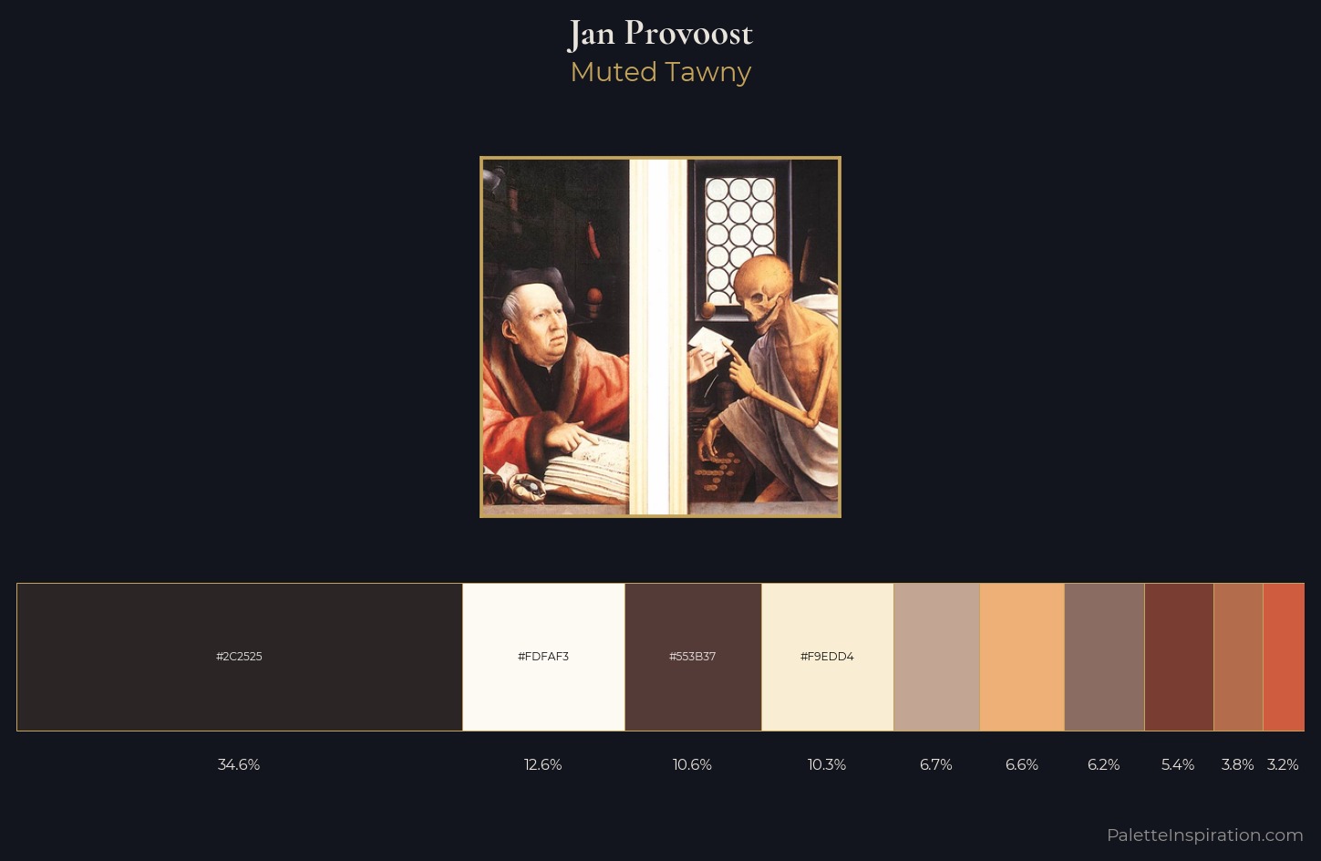 Jan Provoost Palette 1 — Muted Tawny