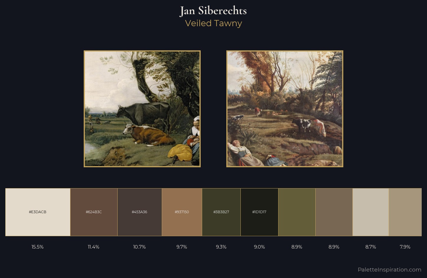 Jan Siberechts Palette 2 — Veiled Tawny