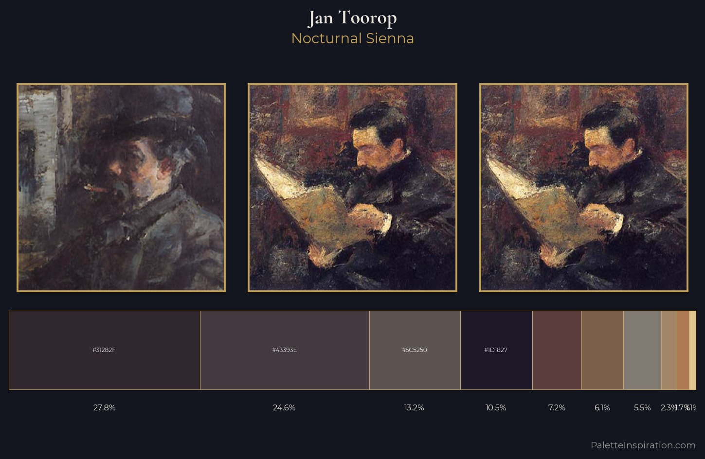 Jan Toorop Palette 6 — Nocturnal Sienna