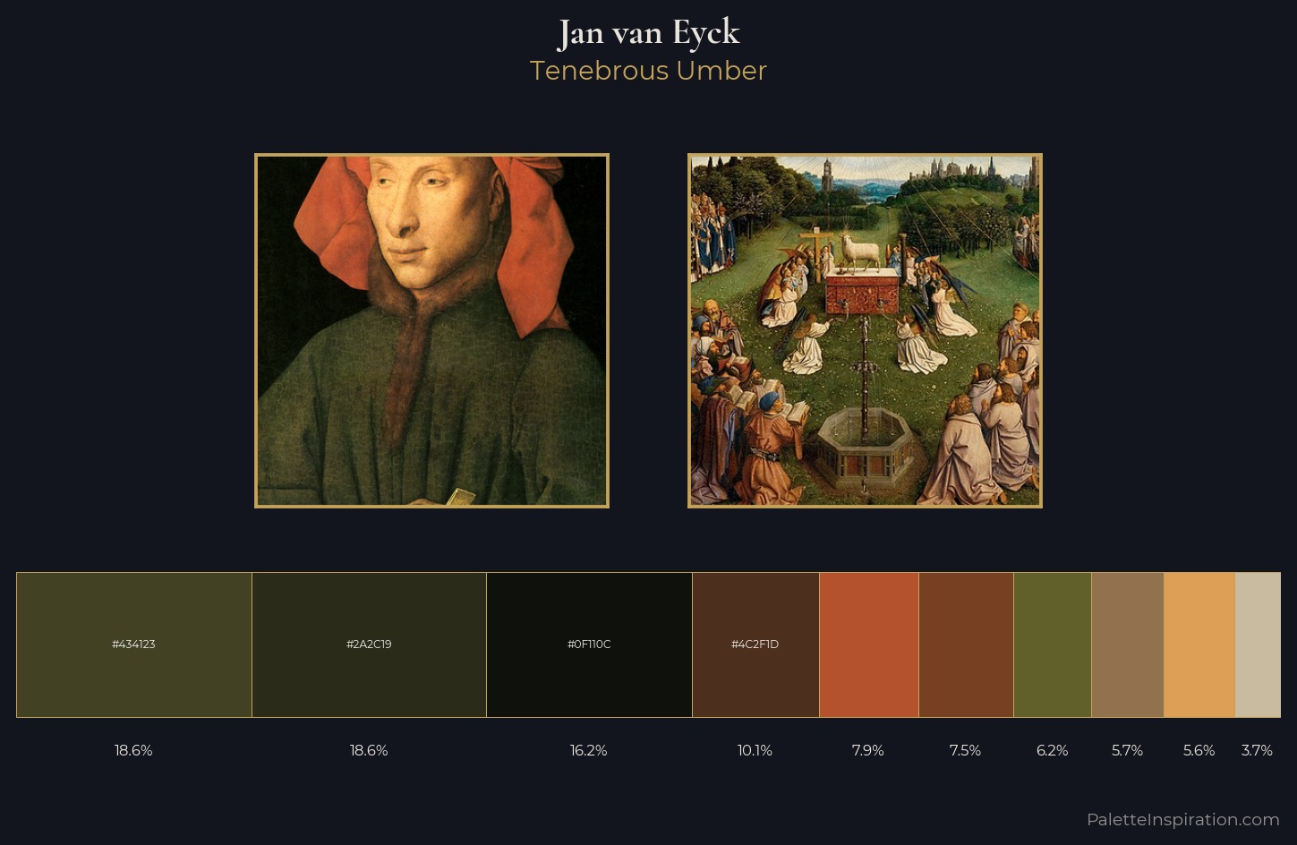 Jan van Eyck Palette 8 — Tenebrous Umber