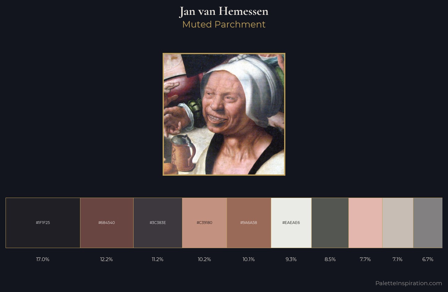 Jan van Hemessen Palette 1 — Muted Parchment