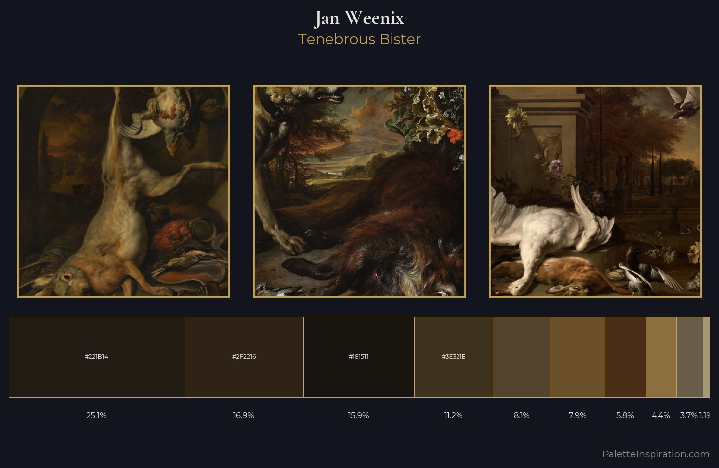 Jan Weenix Palette 8 — Tenebrous Bister