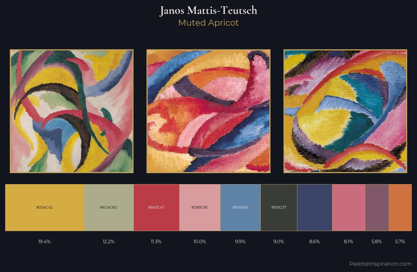 Janos Mattis-Teutsch Palette 7 — Muted Apricot
