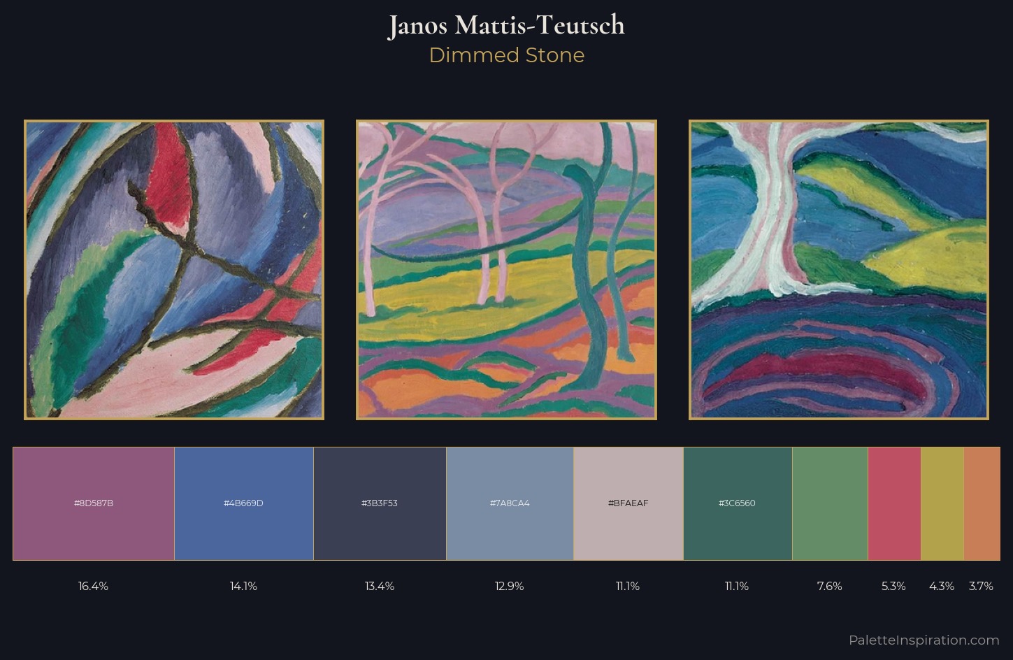 Janos Mattis-Teutsch Palette 8 — Dimmed Stone