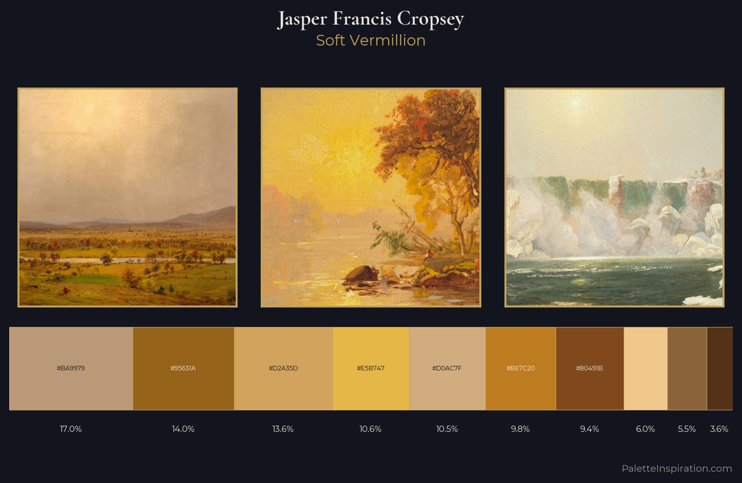 Jasper Francis Cropsey Palette 1 — Soft Vermillion