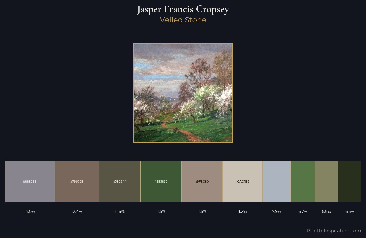Jasper Francis Cropsey Palette 3 — Veiled Stone