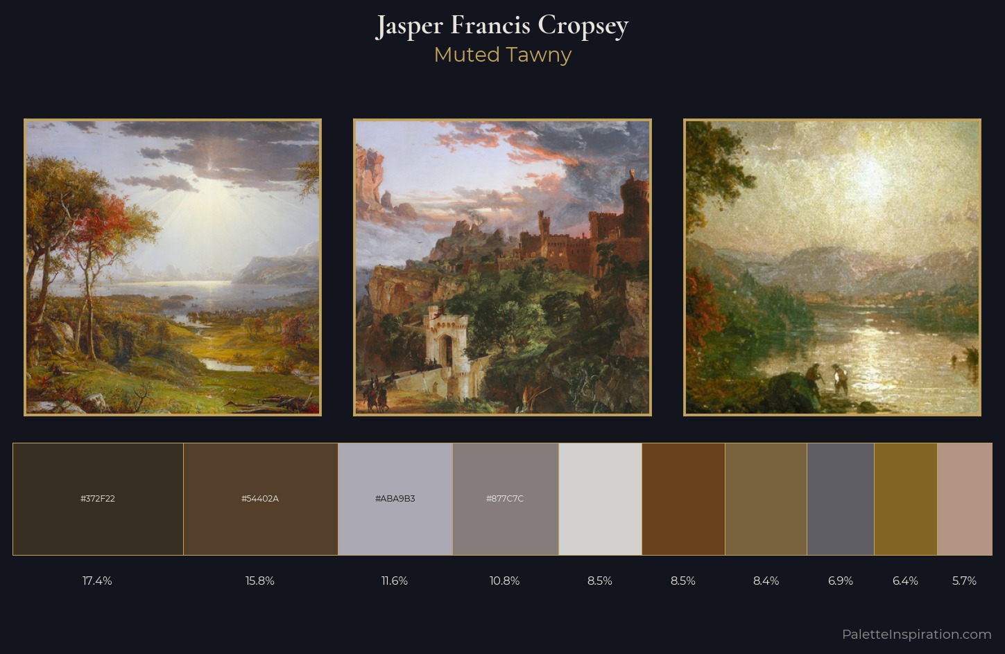 Jasper Francis Cropsey Palette 4 — Muted Tawny