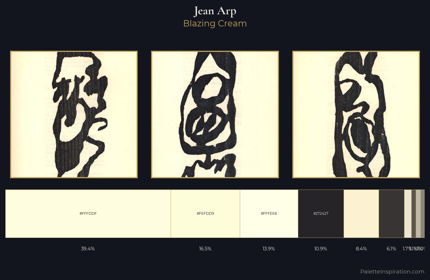 Jean Arp Palette 1 — Blazing Cream